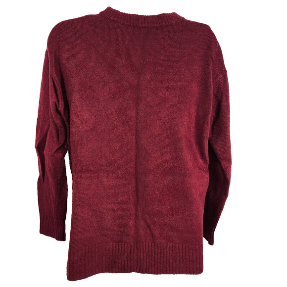 J.Crew Women Pullover Sweater Size M Merino Wool Blend 2 Pocket Minimalist B3826 - Picture 2 of 8